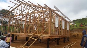 Frame for IRCR clinic at Kalola in Southern Highlands. Design and drawings developed by PHAB in conjunction with Vision for Homes